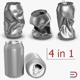 3D model Aluminium Cans Collection